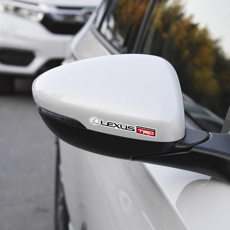 4Pcs Car Emblem Stickers Rearview Mirror Wiper Decals Accessories For Lexus F SPORT GS GX IS LS LX CT LC RC LBX NX RX 350h 450h ADX1