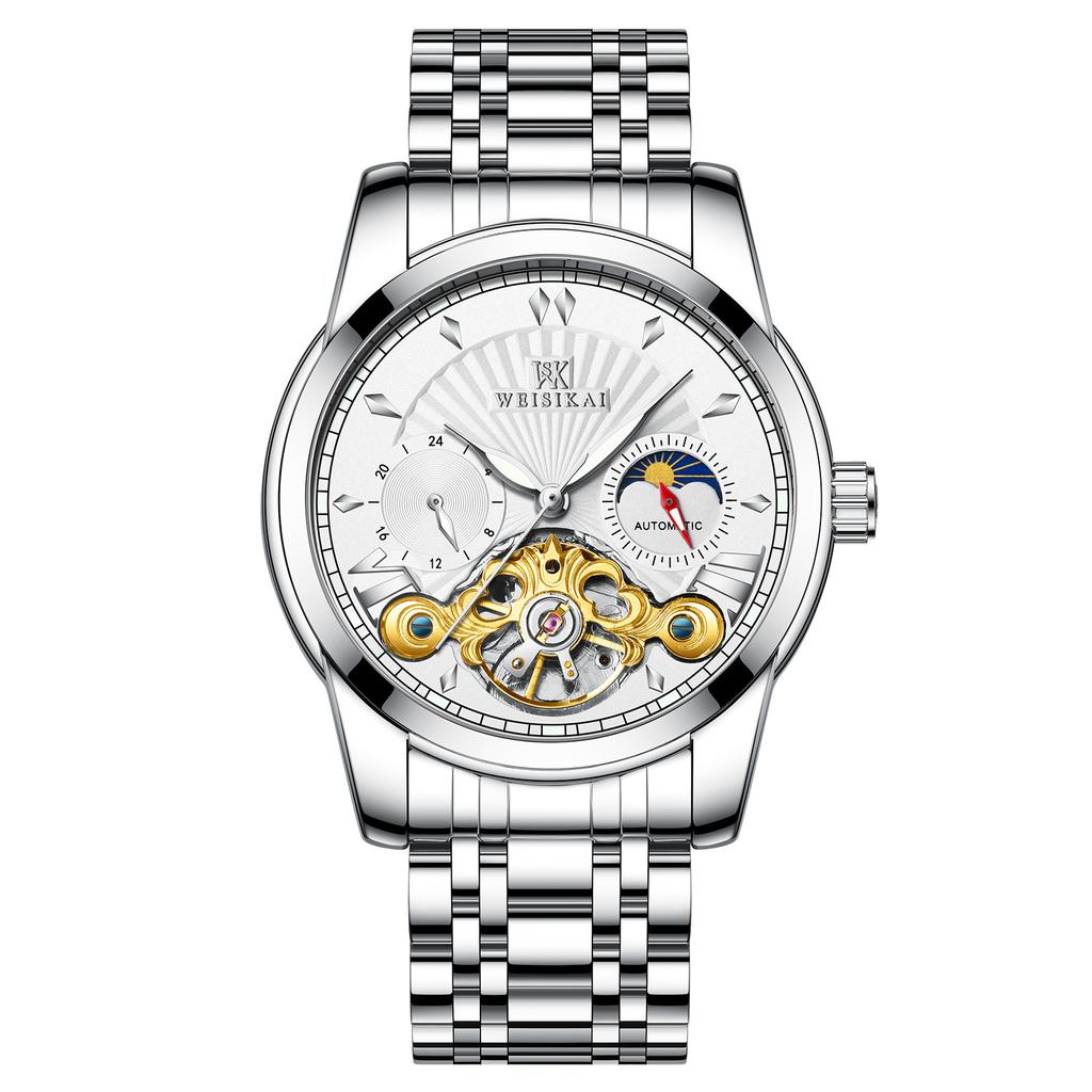 Новые роскошные мужские часы высшего бренда с коробкой, автоматические водонепроницаемые мужские механические часы