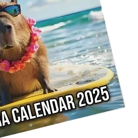 2025 Capybara Wall Calendar 12 Month Planner Capybara Calendar Hanging Animal Monthly Calendar Gift for Capybara Lovers