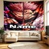 Custom Name Personalized Jujutsu Kaisen Print Tapestry, Wall Art Decor, Bedroom, Dorm, Apartment, LivingRoom, Party Backdrop, Gift for Birthday