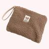 Plush Cosmetic Bag Portable Ladies Wash Bag Large Capacity Multi-function Casual Fashion Cute Bear Pattern for Weekend Vacation
