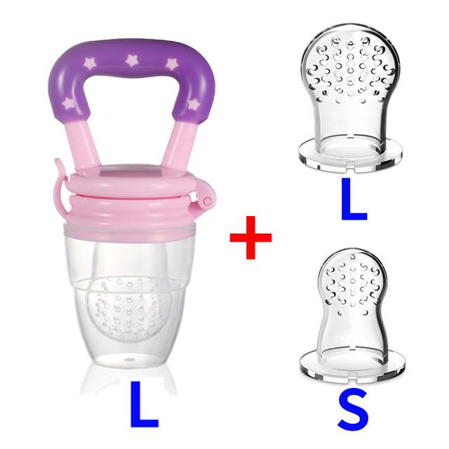 New Baby Nipple Fresh Food Fruit Milk Feeding Bottles Nibbler Learn Feeding Drinking Water Straw Handle Infant Teething Pacifier