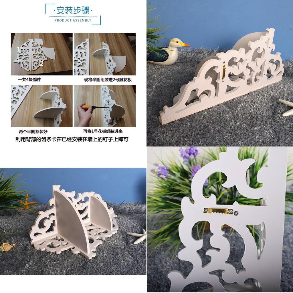 White Waterresistant Wall Corner Storage Shelf With Rustic Finish For Home Office And Balcony