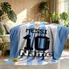 Custom Name Personalized football star Print Blankets, Home Decor, Bedroom, Sofa, Camping, Couch, Gifts for Birthday Christmas