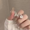 Exquisite Butterfly Sugar Cube Ring For Women Adjustable Geometric Fashion Jewelry 2024