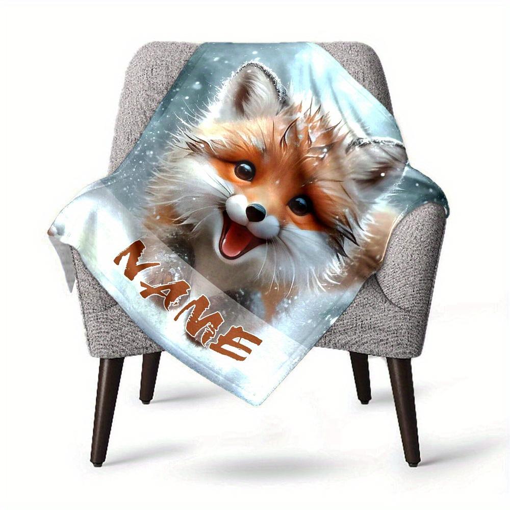 Fox In Snow Home Customization Blankets Cozy Soft Lightweight Allseason Multipurpose Blanket For Picnics Sofas Offices Beds Living Rooms Suitable As