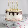 6 шт. элегантных изогнутых позолоченных разноцветных свечей для торта на день рождения и празднование рождения ребенка, украшения кексов, праздничные принадлежности