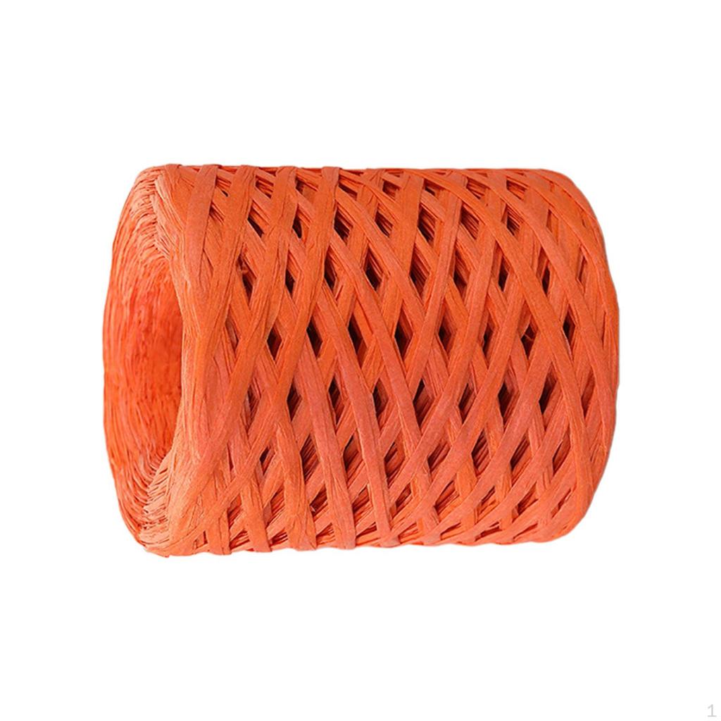 200 м/рулон, бумажная лента из рафии, декор, пригодная для вторичной переработки, прочная для плетения подарочной упаковки на День Святого Валентина