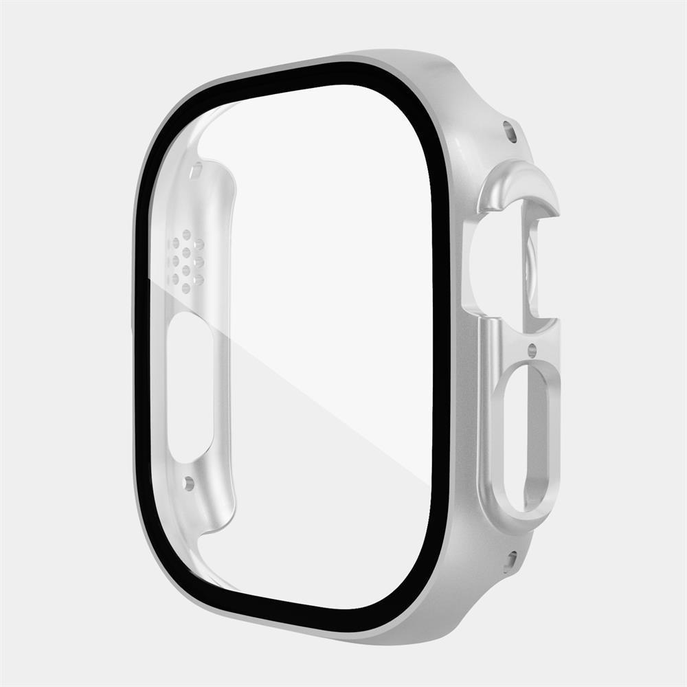 Пленка с чехлом из ПК для Apple Watch Ultra 9 8 7 49 мм 41 мм 45 мм SE 6 5 4 3 2 1 40 мм 44 мм 42 мм 38 мм Защитная пленка из закаленного стекла для экрана, бампер