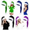 White Fur Fur Xmas Cap Red Hat Santa Hat Festive Party Plush Christmas Hat  Unisex