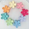 Matte Solid Color Flower Shaped Hair Clip - 8pcs/set, Plastic Shark Claw Clip, Suitable for Thick and Sparse Hair Female Hair Clip