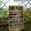 2D Flat 1pc Vintage Aluminum Decorative Plaque 'Lord, Please' – Indoor and Outdoor Wall Hanging Inspirational Sign, Multi-Purpose Religious Theme