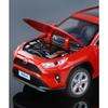 1/24 TOYOTA RAV4 SUV Sport Diecast Alloy Miniature Toy Car Model Remote Control Sound Light Pull Back Collection Gift for Boy