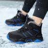 Зимние детские нескользящие износостойкие модные бархатные теплые уличные высокие хлопковые ботинки зимние ботинки спортивная и досуговая обувь
