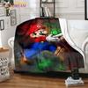 Плед Mario Bros Высококачественный Фланелевый Теплый Мягкий Плюшевый для Дивана Кровати Подходит для Пледа от Кондиционера