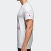 adidas Свободная повседневная футболка с буквенно-цифровым принтом и коротким рукавом, мужские топы, белые CW2088