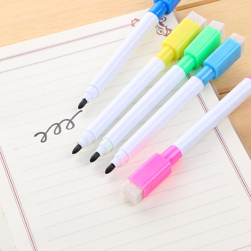 8 Piece Whiteboard Pen Creative With Brush Water-based Small Erasable Pen School Office