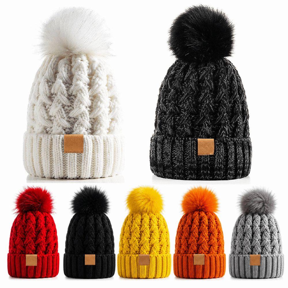 Thicken Knit Beanie Hat Twist Knitting Slouchy Warm Cap Warm Women Winter Hat Outdoors