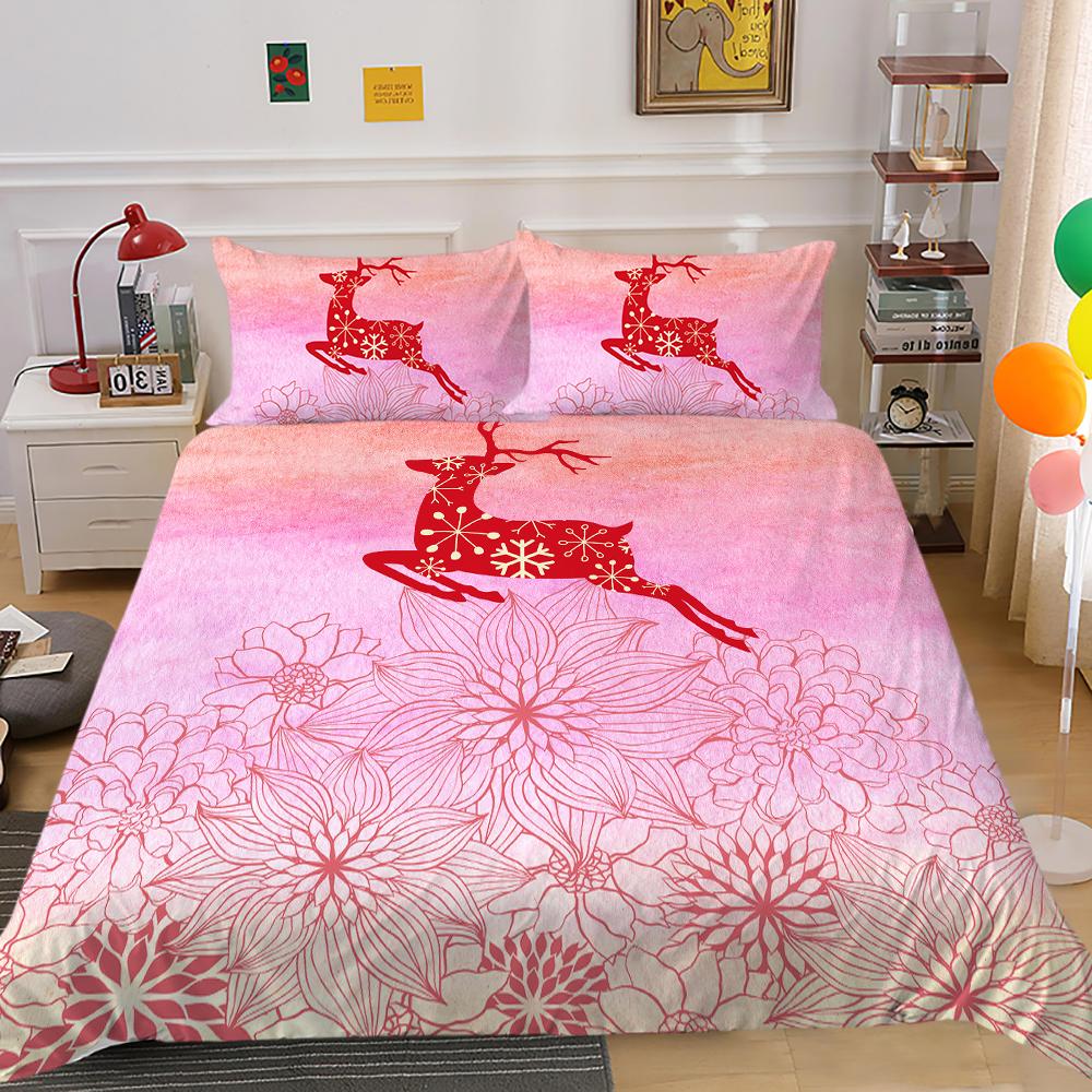 Комплект постельного белья с 3D оленем или павлином, пододеяльник и наволочка с изображением животных, 2 или 3 AU240 * 270, полноразмерное украшение для дома