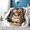 Cute Bunny With Glasses And Bowknot Home Customize Your Name Blankets Soft Cozy Lightweight Allseason Multipurpose Blanket For Picnics Sofas Offices