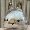 Transparent Pet Hair Storage Keychain Keyrings Memorial Rabbit Hair Storage Box  Pet Lover