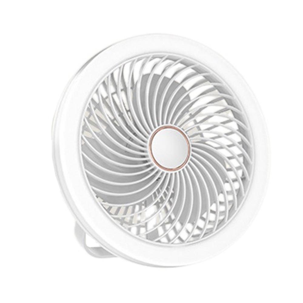 Adjustable Ceiling Fan with LED Lamp Remote Control Portable Air Cooler LED Lantern Fan Table Top