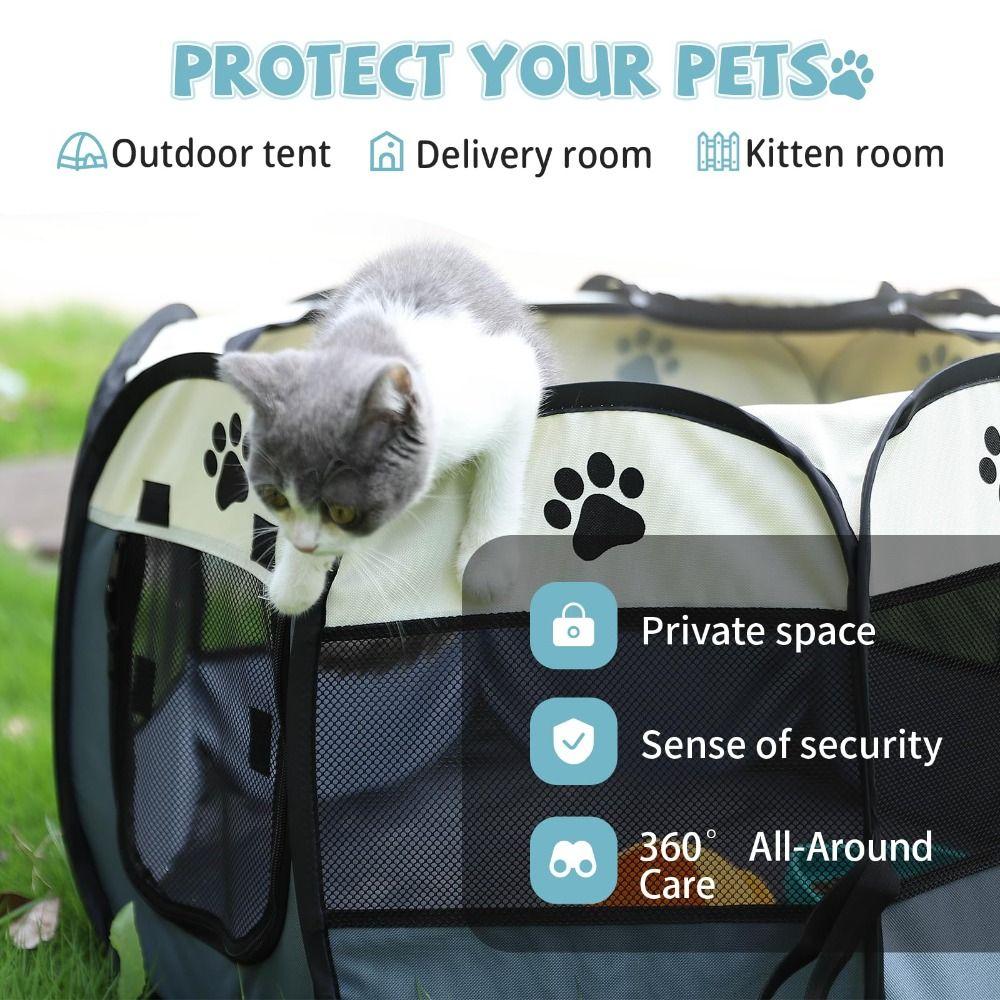Складной манеж для питомцев, портативный вольер для питомцев, домик для питомцев, для использования в помещении и на улице, для путешествий, кемпинга