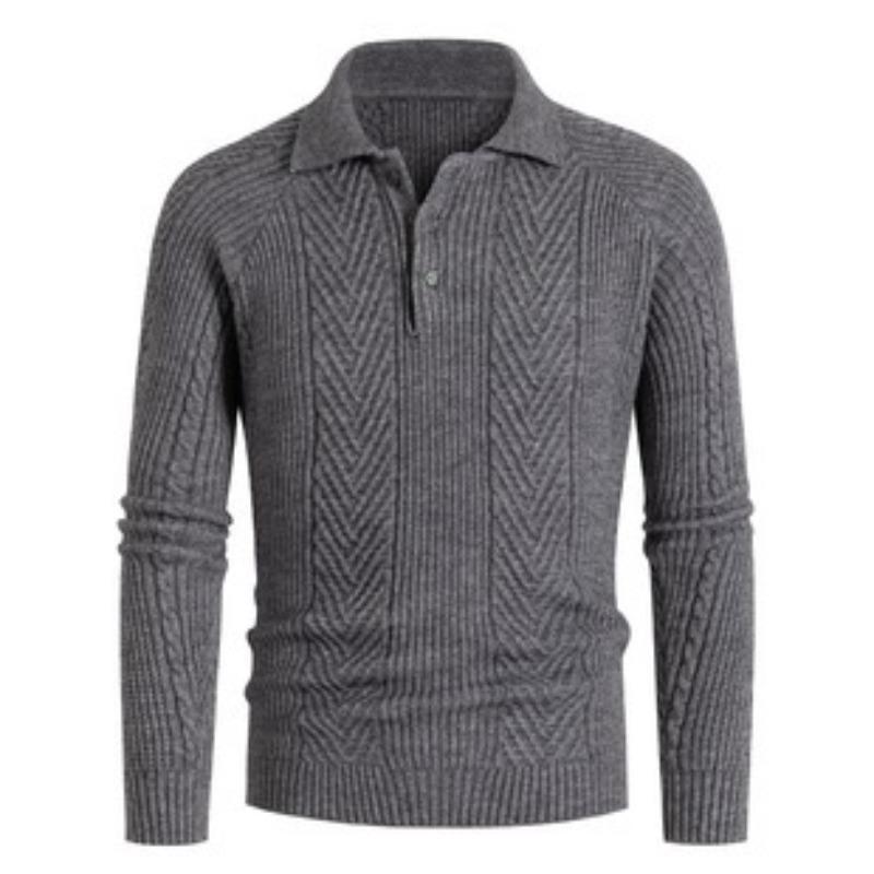 Men's Slim Fit Fashion Collar Knit Sweater