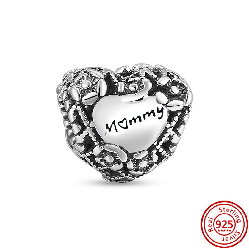 Новый 925 Серебряный Шарм Навсегда Теплый Семья Любовь Мама DIY Бусины Подходит Оригинальные Подвески Браслеты Подарок На День Матери Ювелирные Изделия