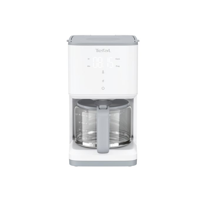 Cafetière Filtre Programmable TEFAL SENSE Blanche 15 Tasses, 1,25L CM693110