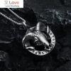 Vintage Viking Nordic Goat Skull Valknut Pendant Necklace For Men Stainles Steel Rune Biker Unique Amulet Jewelry Gift Wholesale
