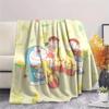 Doraemon2 Flannel Blanket, High quality Comfortable for All Seasons, Home Decor, Warmth and Comfort