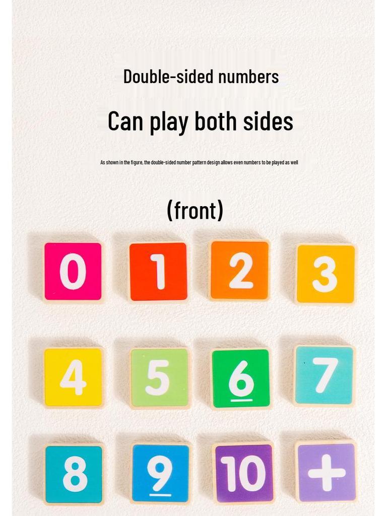 CPC CE Children's Finger Counting Puzzle - Early Education Wooden Mathematics Toy for Kindergarten (Addition & Subtraction)