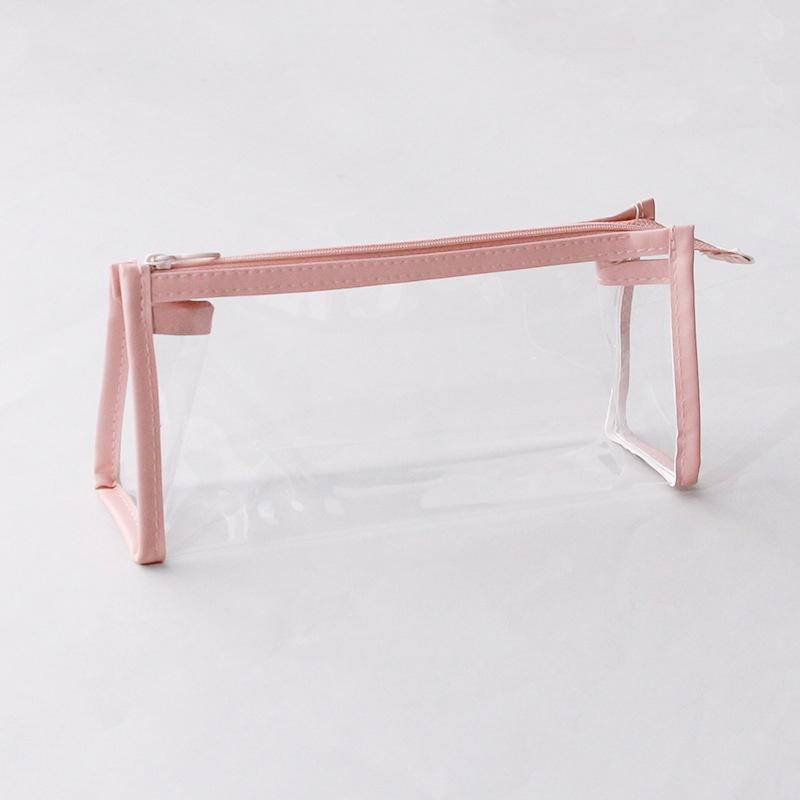 PVC Kawaii Transparent Pencil Case Waterproof Pencil Bags for Students Stationery School Supplies Portable Pen Pencil Pouch Bag