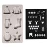 Silicone Mold 6 Christmas Shapes + A5 Stencil