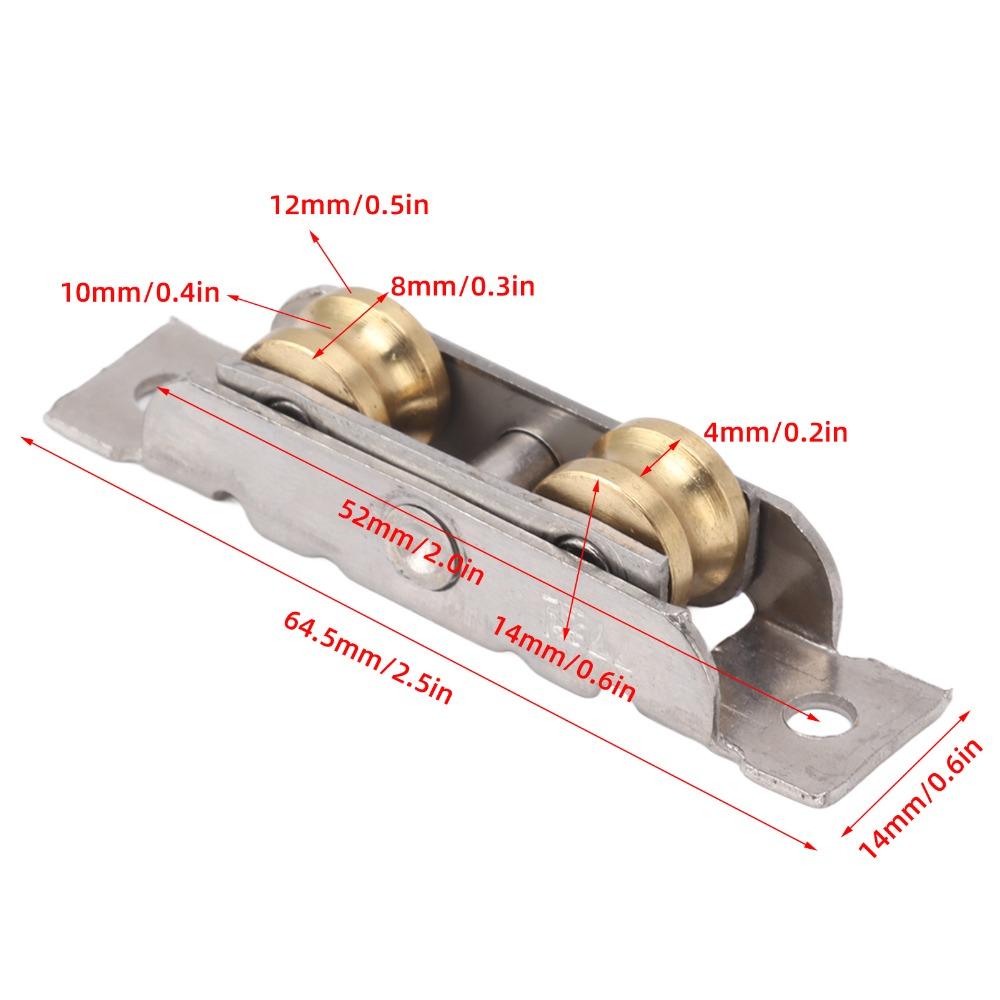 4 шт. Роликовая сборка для раздвижной патио-двери из нержавеющей стали, ролик с вогнутым колесом, для офисного использования