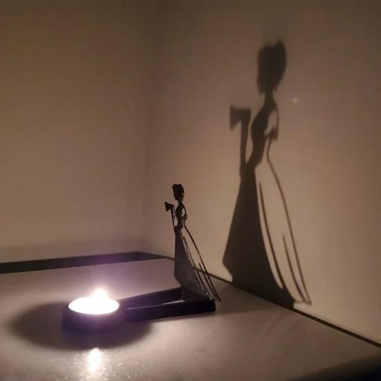 Подсвечник ужасов на Хэллоуин для женщин, череп ворона, свеча, заклинатель теней, украшение, подставка для свечей Tealight