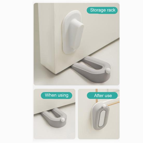 Дверной стопор-клин в форме пончика Без сверления Плитка Бетон Дерево Противоударный Ковер Противоскользящий Ветрозащитный Напольный Декоративный Дверной стопор