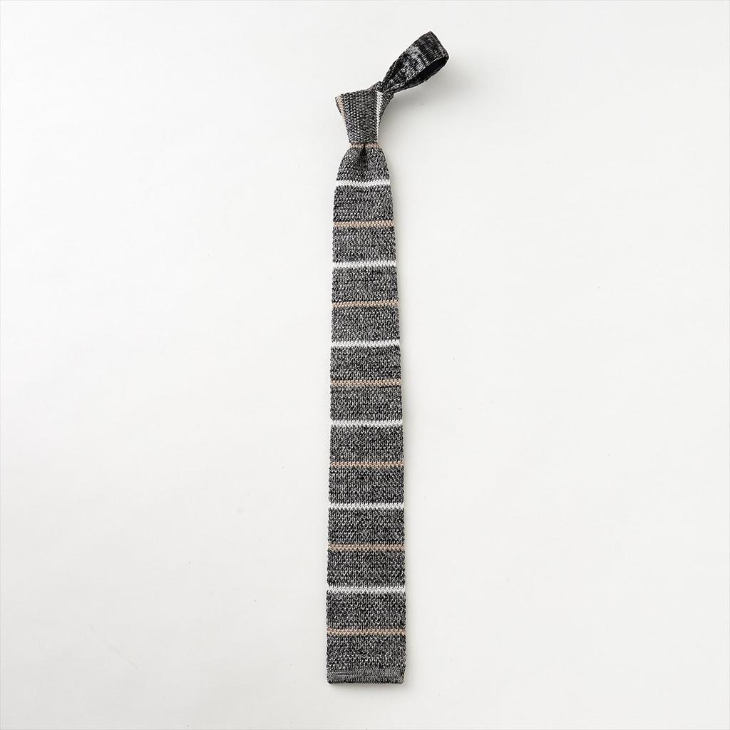Галстук Галстук Черный [Ogier] Галстук/Вязаный 100% шелк/Узор каймы/Узкий Галстук/Тонкий NK-033