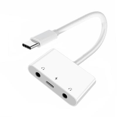 Xiwai USB C Hub Type C Dual Audio AUX MIC Sound Card PD Power Charge Adapter 3 в 1 USB-удлинитель Совместим с ноутбуком, планшетом, мобильным телефоном - 3,5 мм и