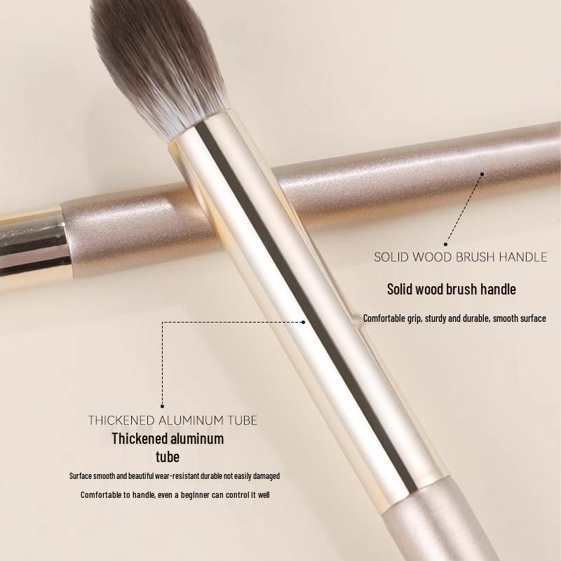 15-Piece Gilded Makeup Brush Set with Soft Bristles and Portable Bag for Eyes and Eyeshadow