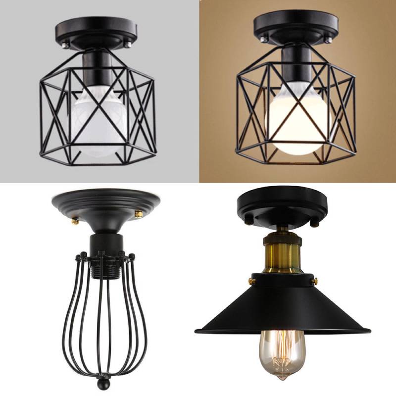 Люстра Модная Простая Ретро Внутренняя Индустриальный Ветер Бар Маленькие Железные Лампы Клетка