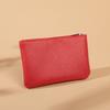 Ultra-thin Unisex Coin Purse Key Ring Litchi Pattern Mini PU Leather Simple Key Storage Bag