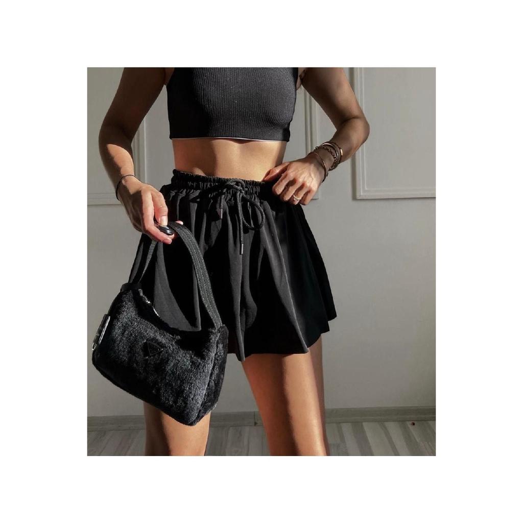 Женские черные колготки свободного покроя, спортивные шорты, юбка, черная