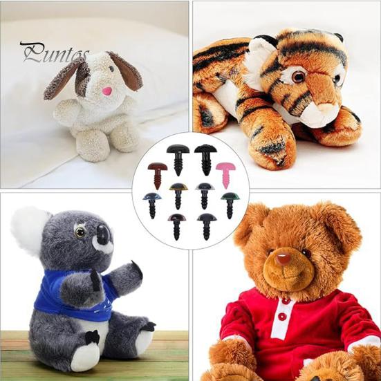 560 шт DIY плюшевая кукла безопасные глаза комплект для носа 15 отделений в штучной упаковке черные глаза с резьбой красочный нос для плюшевых мишек чучела животных 6-14 мм размеры стили