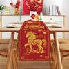 New 2026 New Year Table Runner 13x72 Inch Reusable Year of the Horse Tablecloth Linen Home Decoration Dining Table Decor