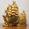 Парусник «Гладкое плавание» для гостиной, офиса, новоселья Медный орнамент «Лодочка-дракон» Возвращение с полным грузом