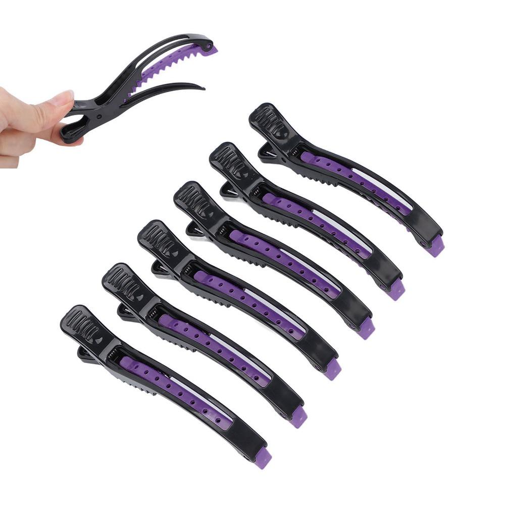 6 PCS Non Slip Professional Hair Clip Portable Design Salon Hair Clip Hair Clamp  Home Salon