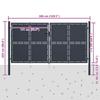 Steel Garden Gate 300 x 175 cm Anthracite