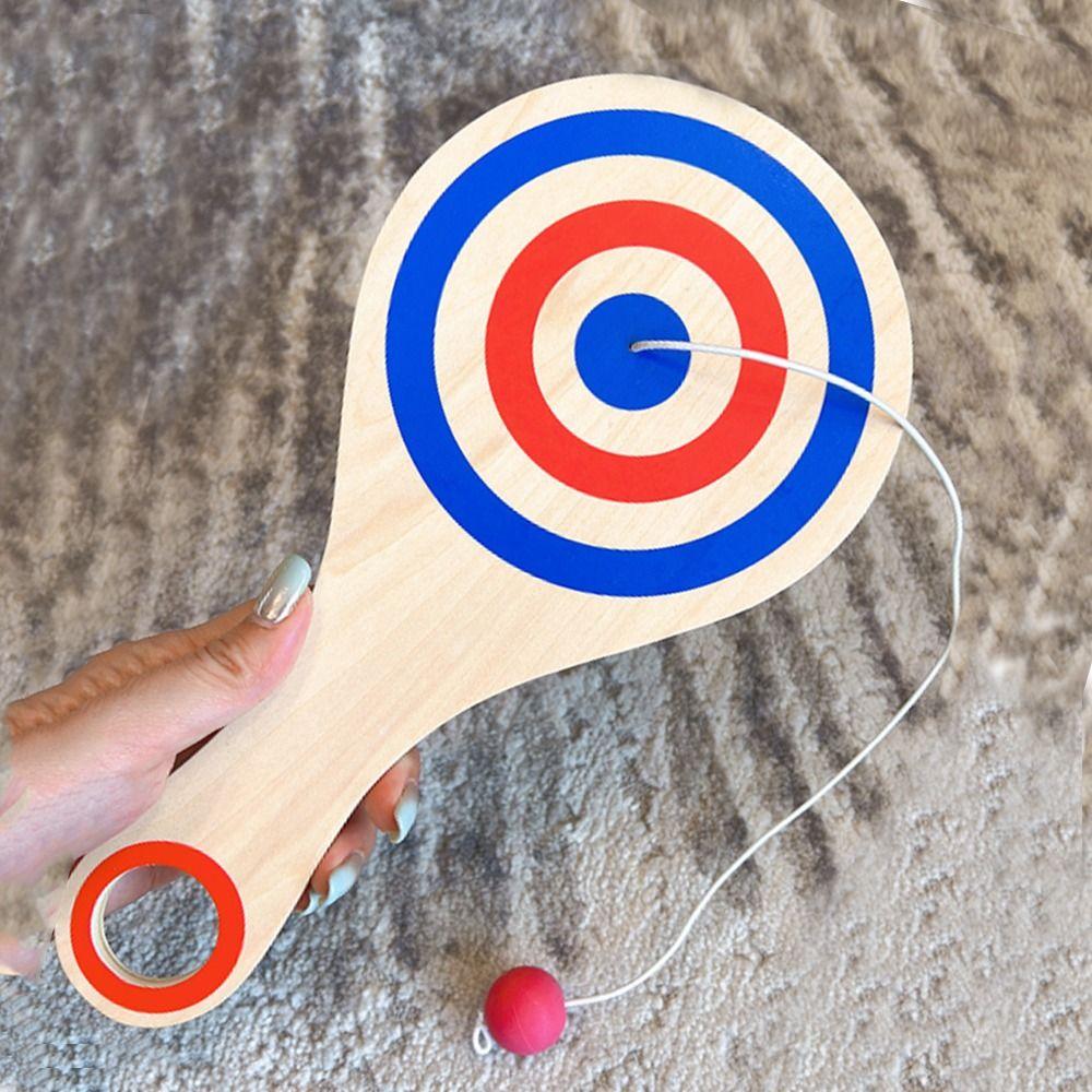 Elastic String Wooden Paddle Ball Game Wooden Paddles with Ball Hand Eye Coordination